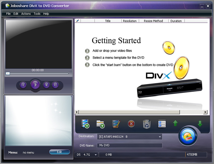 Joboshare DivX to DVD Converter 3.2.6.0228