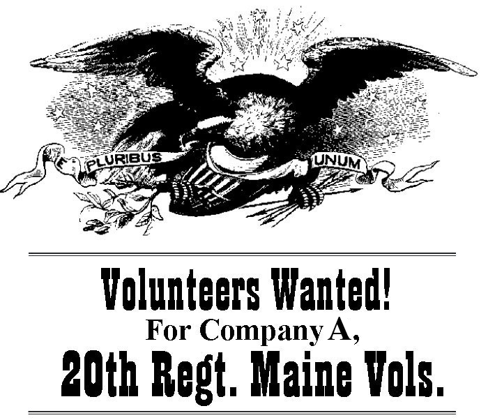 Federal Troops: 20th Maine Volunteer Infantry Regiment, Co.A 885683ece6988ba56582eb9412d70301