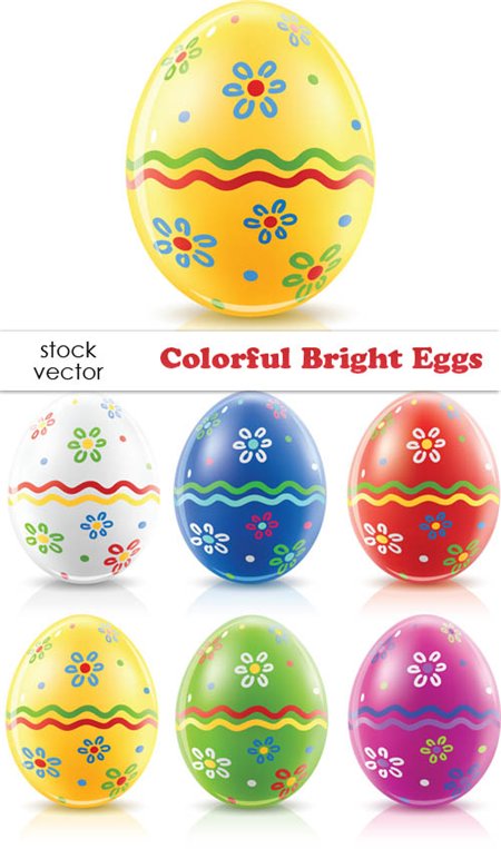 Vectors - Colorful Bright Eggs
