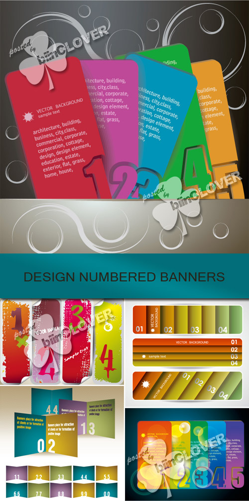 Design numbered banners 0017