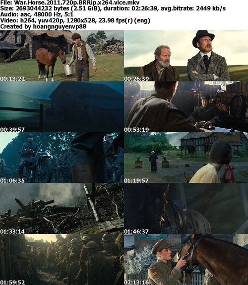 War Horse (2011) 720p BRRip x264-vice
