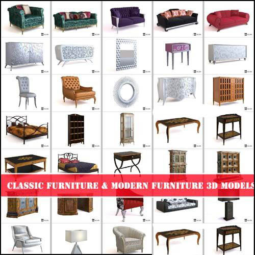Classic Furniture & Modern Furniture 3D Models