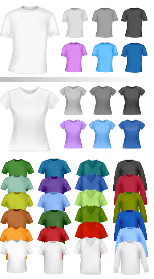 Colorfull Design Shirt Vector Set 4