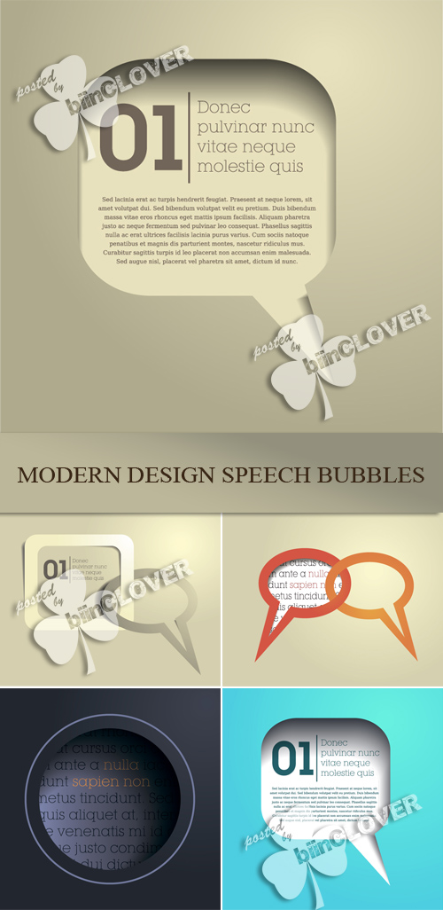 Modern design speech bubbles 0126