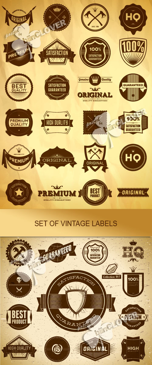 Set of vintage labels 0130