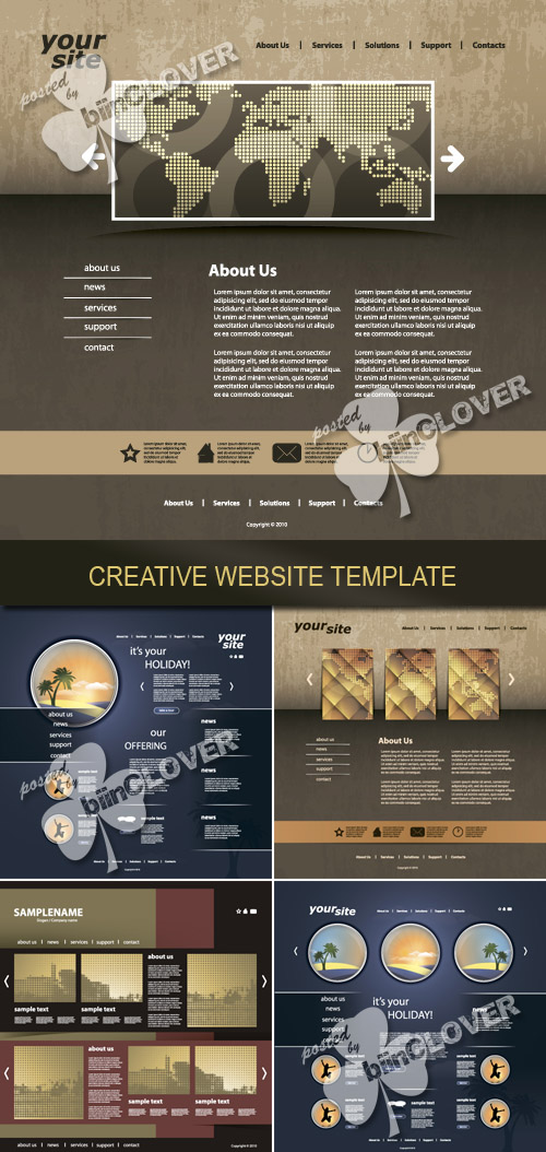 Creative website template 0131