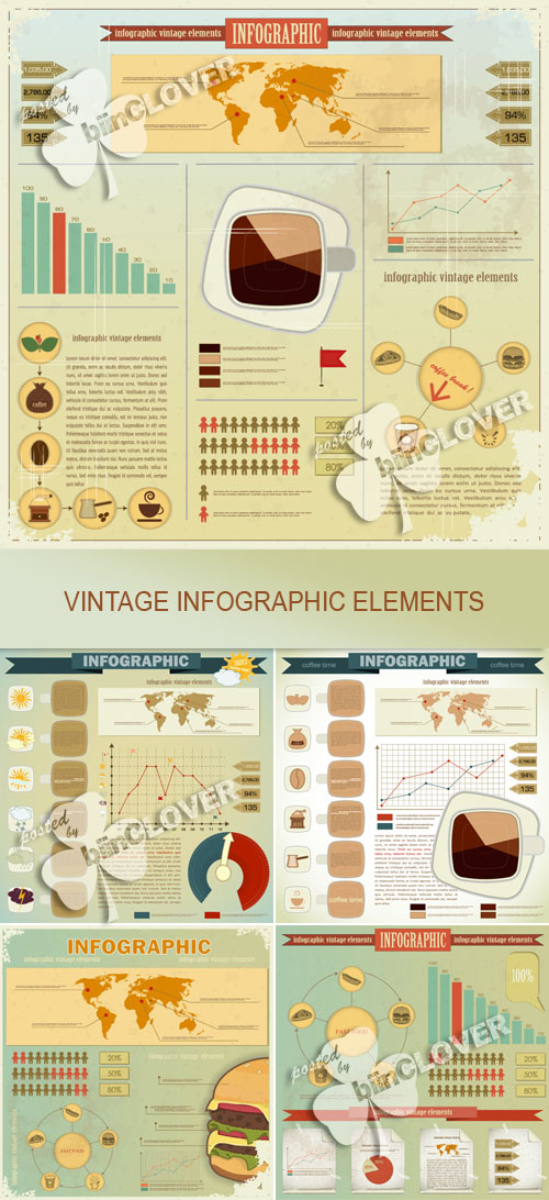 Vintage infographic elements 0131