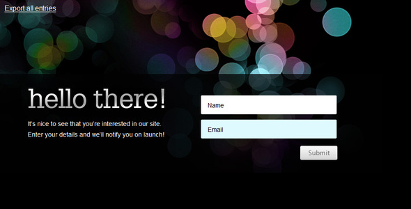 CodeCanyon - Beta Splash Page Email Signup Form