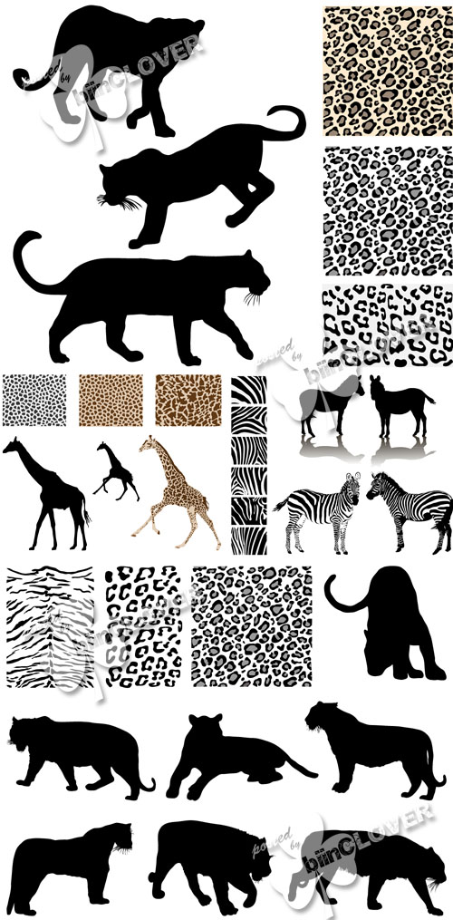 Silhouettes and skins animals 0136