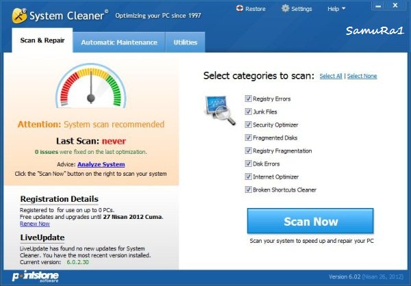 Pointstone System Cleaner 6.02.30