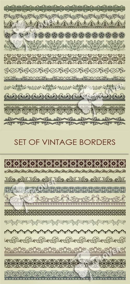 Set of vintage borders 0144