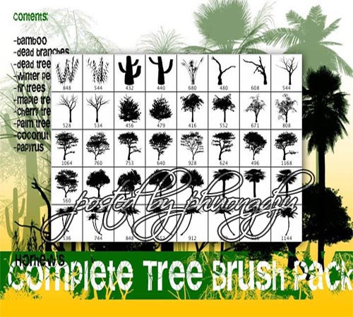 Tree Brushes for Photoshop