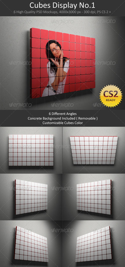Graphicriver - Cubes Display No.1 PSD Template
