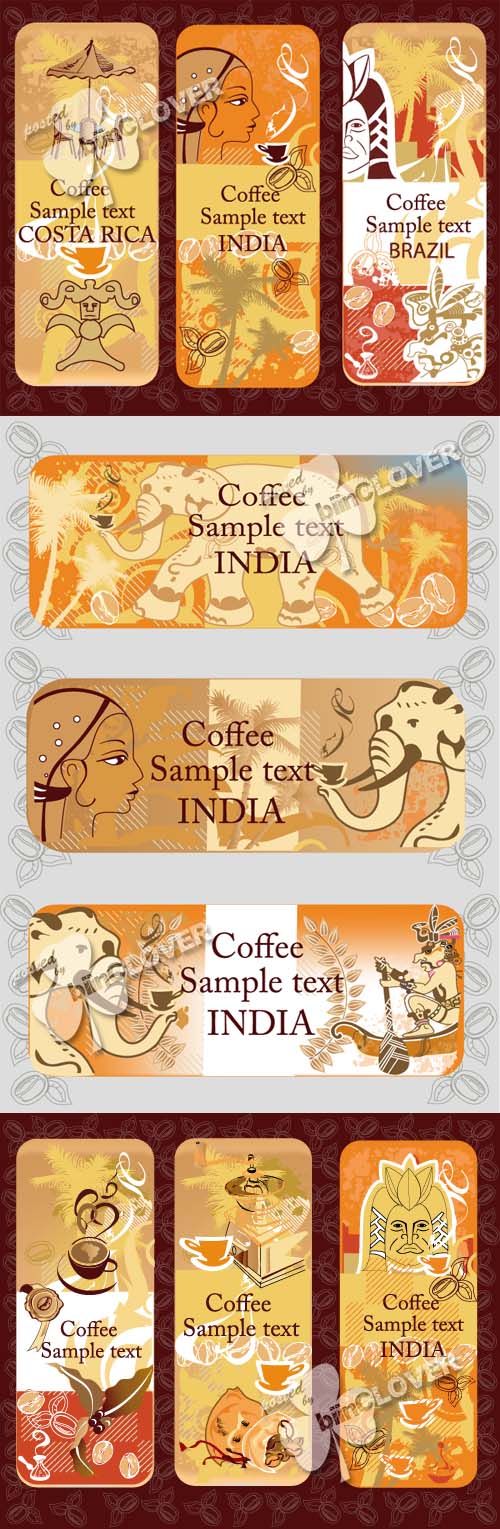 Set of coffee banners 0148