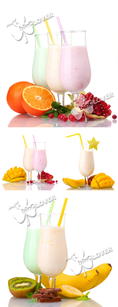 Milk cocktail with fruits 0151